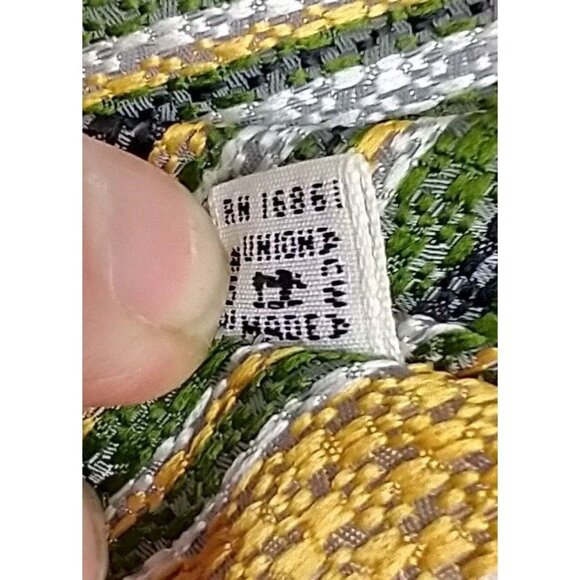 Vtg 70s Damon Tie Mens Necktie Wide Disco Mod Avacado Green Stripe Wide Repp - Picture 9 of 10